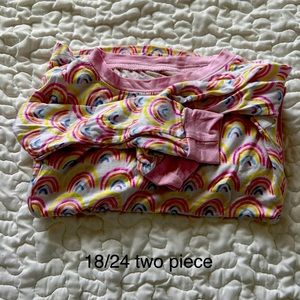 Little Sleepies Primary Rainbows two piece